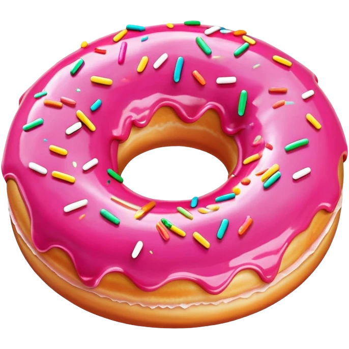 Pink doughnut emoji