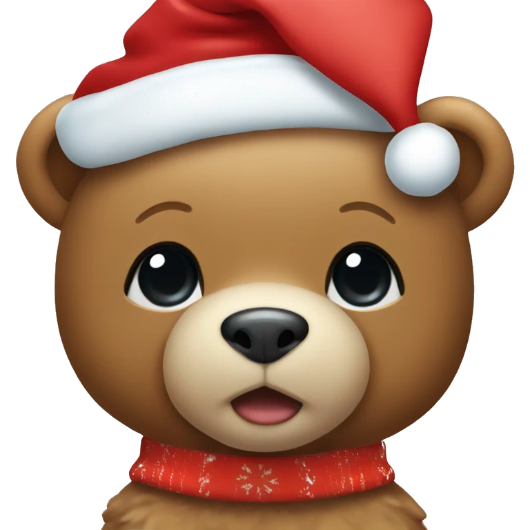 Cute Christmas teddy bear emoji
