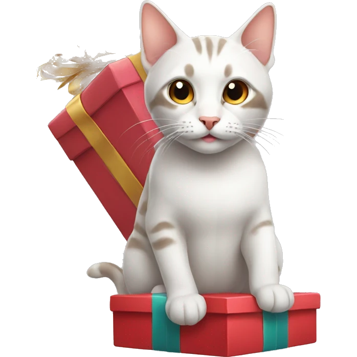 Cat got a gift emoji