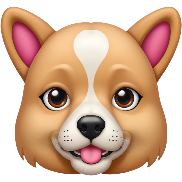 perro con anteojos rosas emoji
