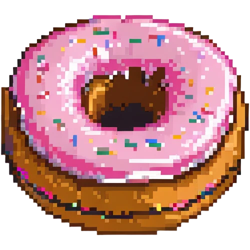 Donut with pink glaze emoji