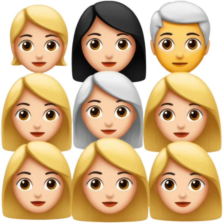 Saçları sarışın çok güzel ve çok uzun olan kadın emoji