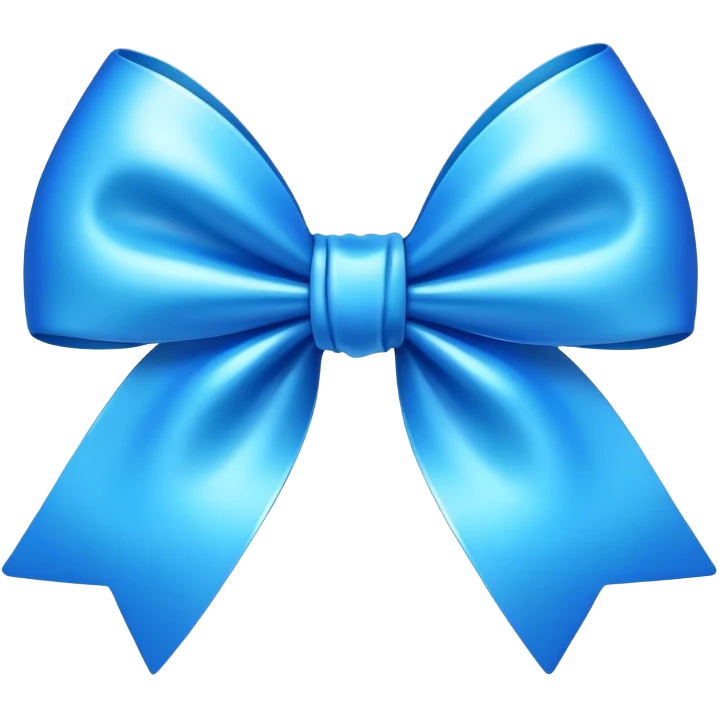 blue emoji bow emoji
