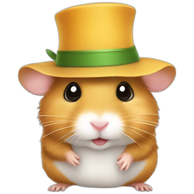 hamster with hat emoji