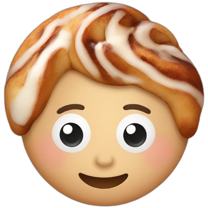 cinnamon roll head emoji
