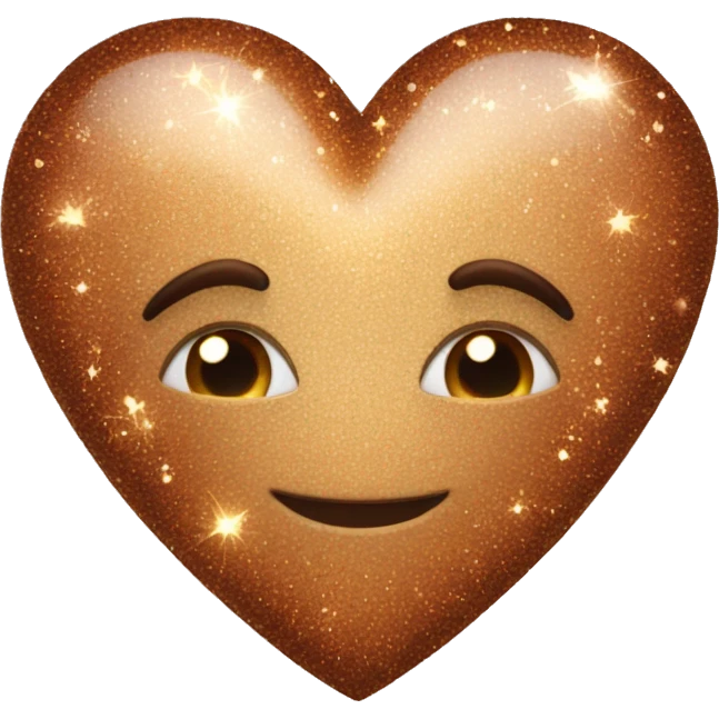 Brown heart with sparkles  emoji