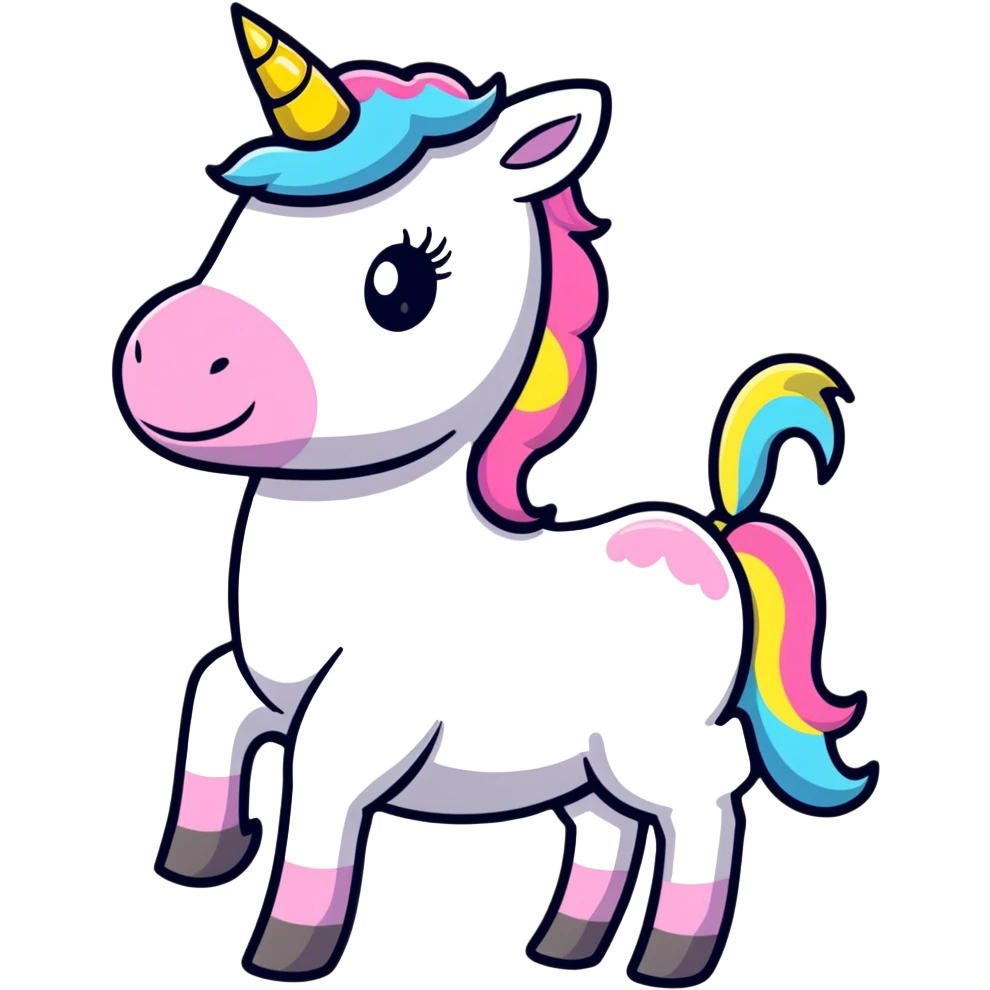 playful unicorn riding a donkey emoji