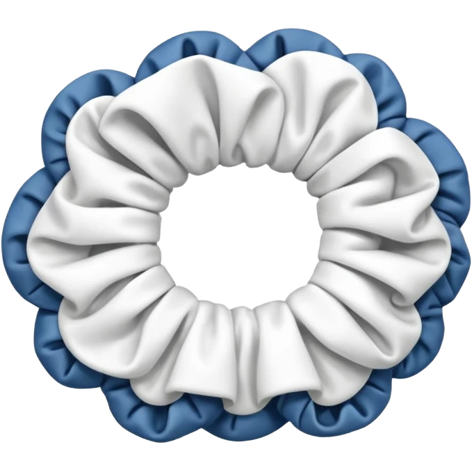 white scrunchie twisted design emoji