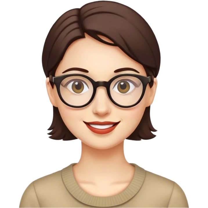 Women with spectacles emotion looking Happy and Proud  emoji