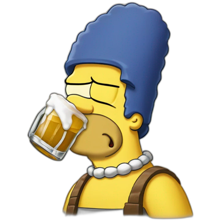 Homer Simpson drink beer emoji