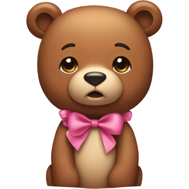 bear with bow emoji