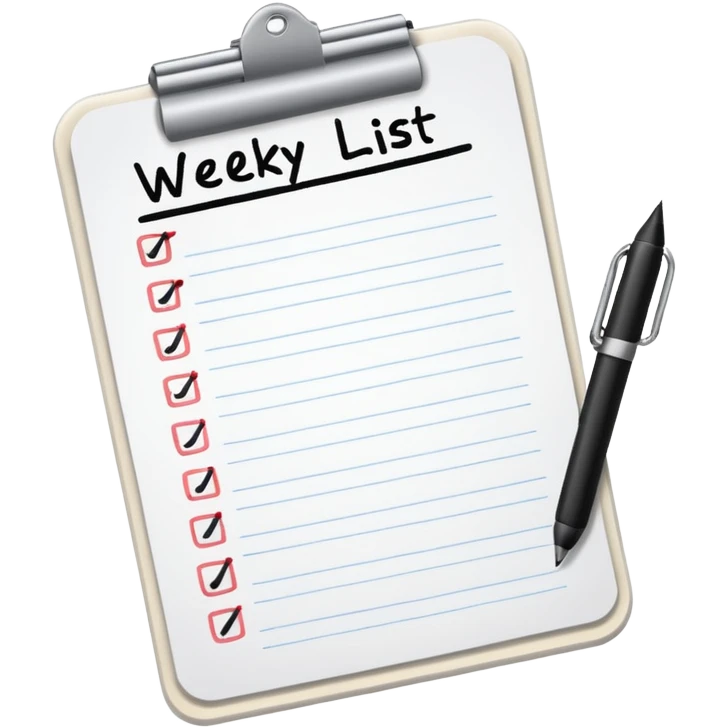 weekly to-do list emoji