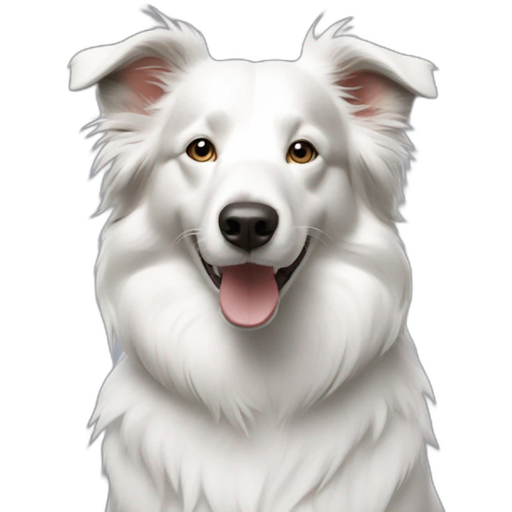 border-collie-all white- no black emoji