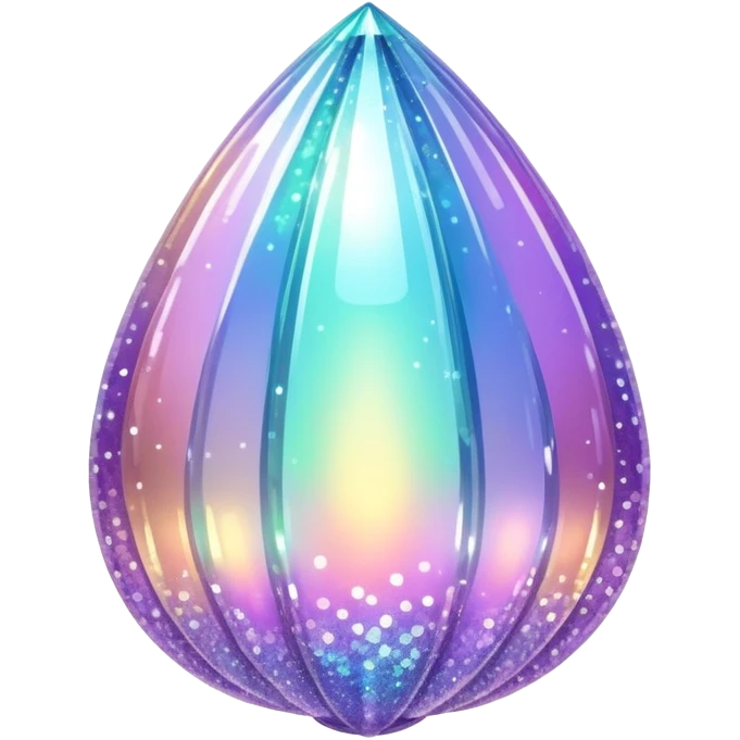 Iridescent big giant glistening glossy sparkly shiny glittery scenic deco thing emoji
