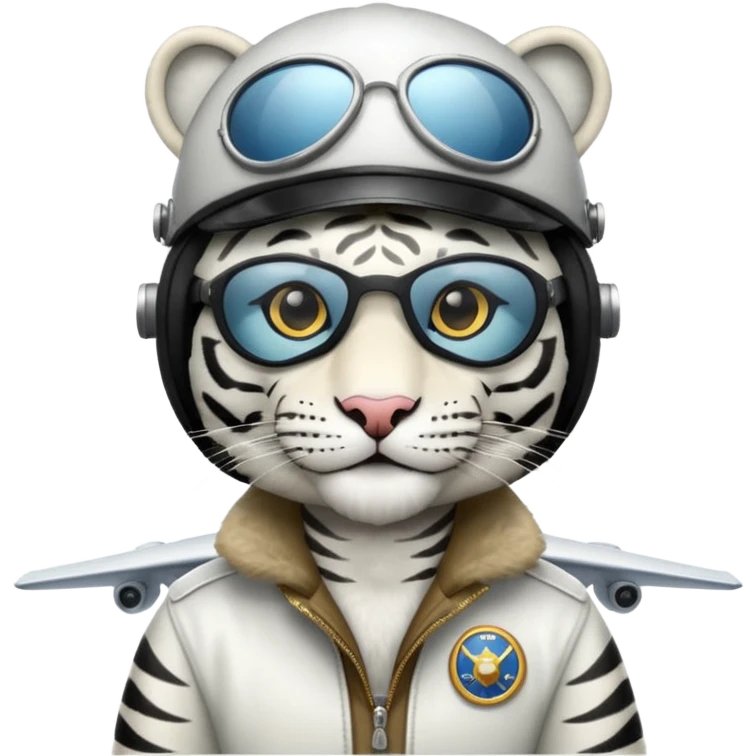 White tiger in airplane emoji