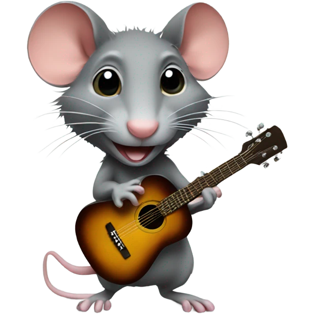 rat with guitar emoji