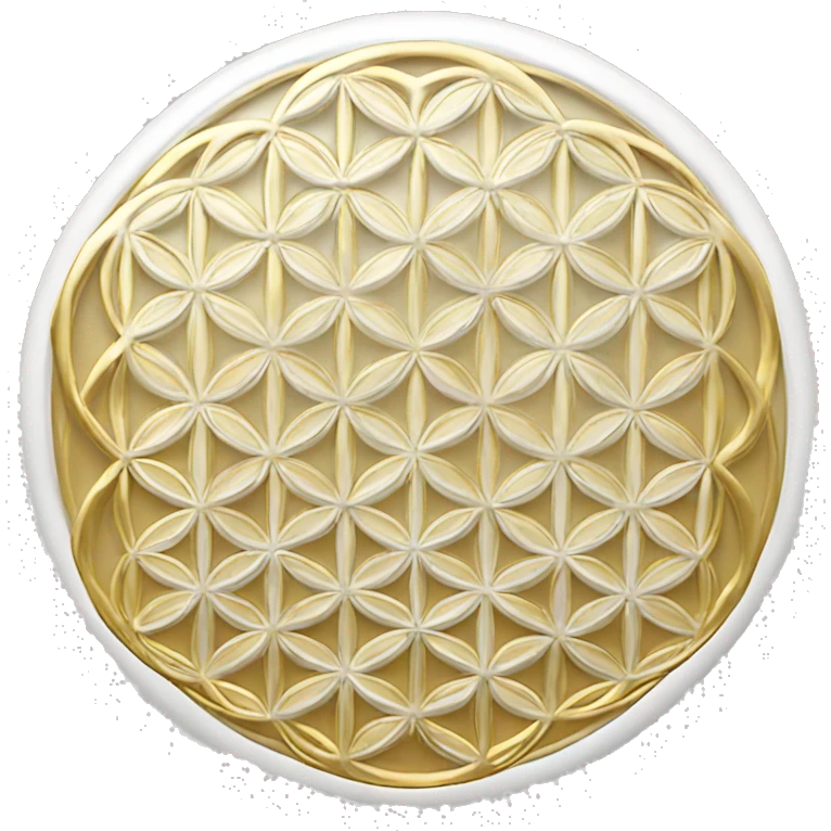 Flower of life white and gold emoji