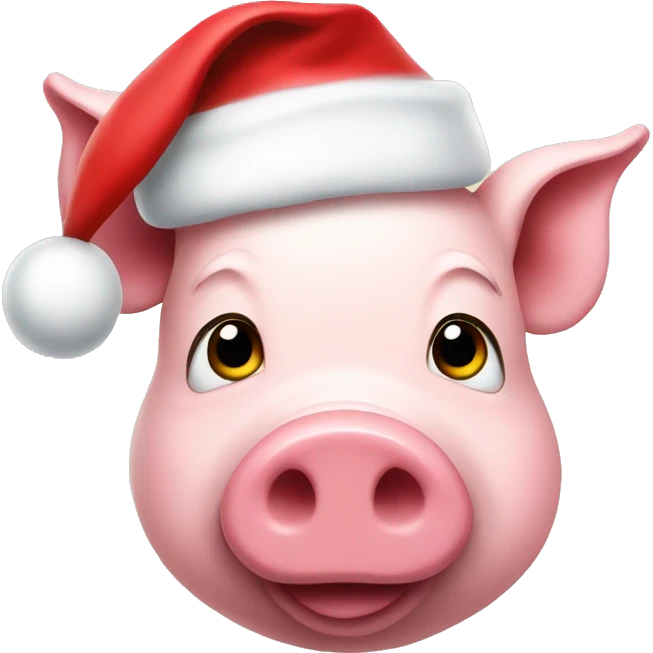 Pig with a santa hat emoji
