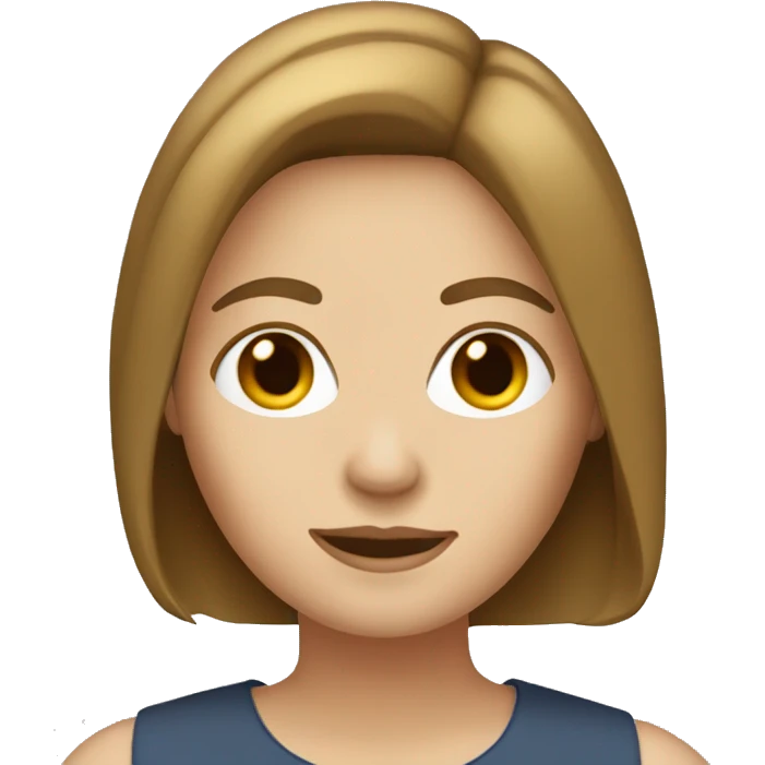brown-haired white woman with bob emoji