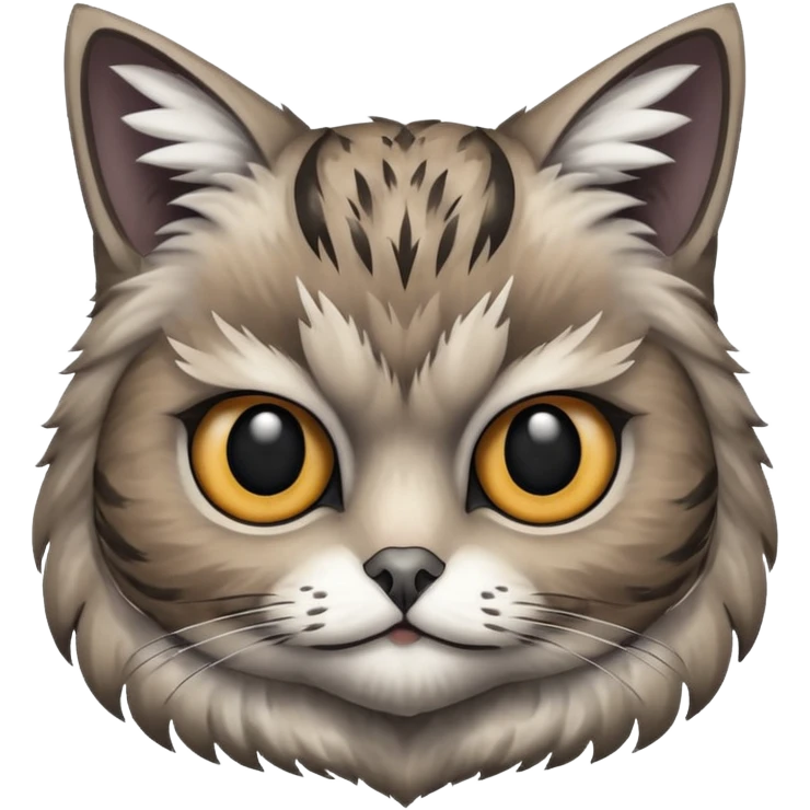 Hibou avec une tête de chat emoji