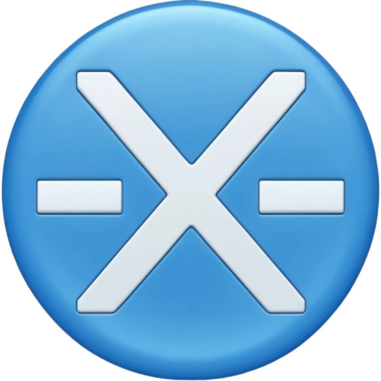 Blue circule White chek White  emoji