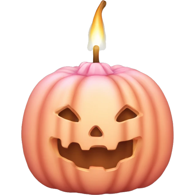 Light pink magic candle pumpkin  emoji