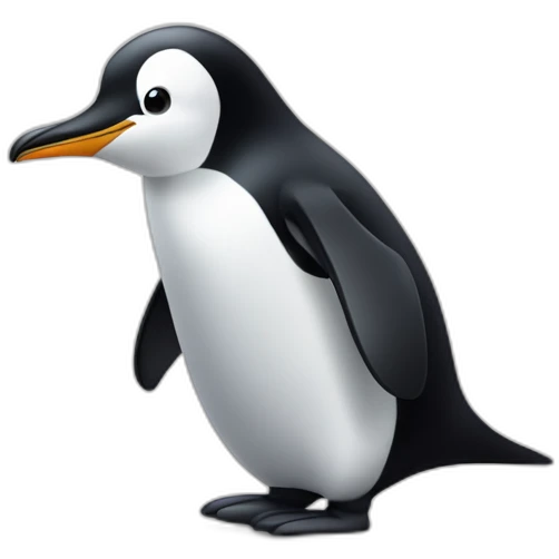 Pingüino saludando emoji