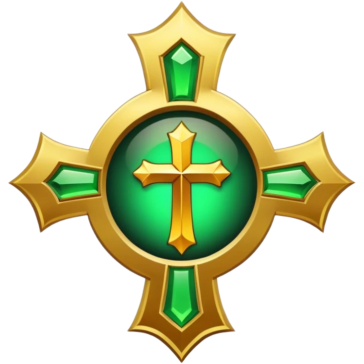 Priest emblem with a touch of green emoji