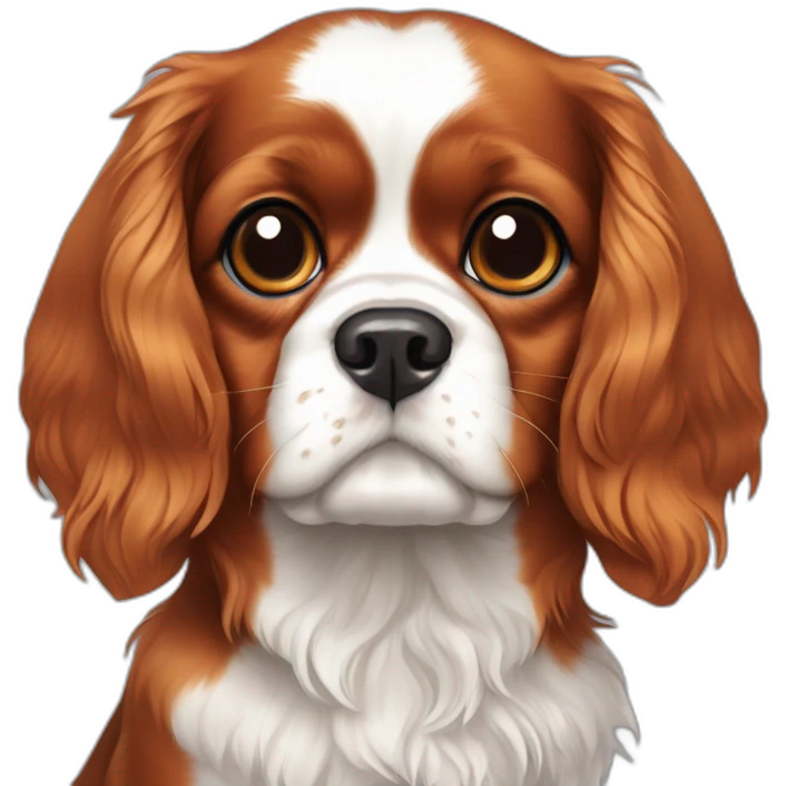 Cavalier king charles spaniel tri color emoji