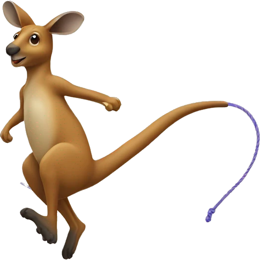 A kangaroo jump roping emoji