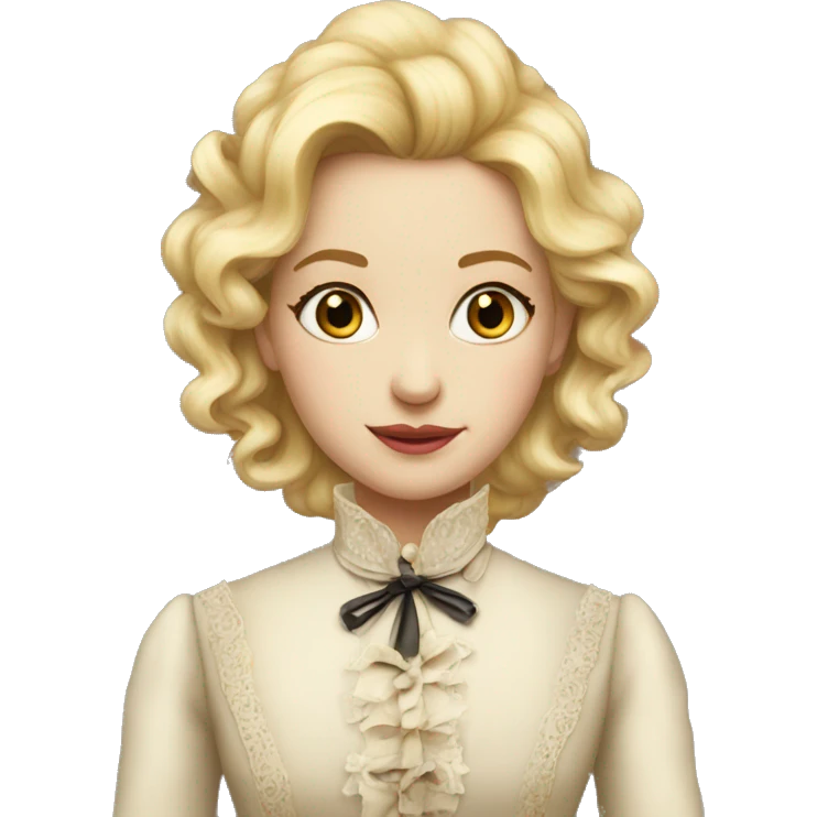 Blonde elegant Victorian girl emoji