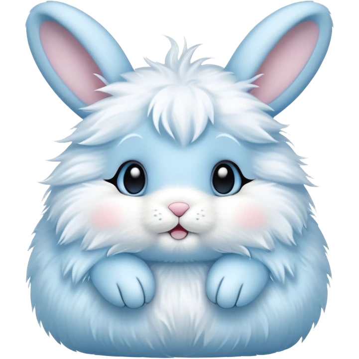 Light blue small bunny, simple emoji