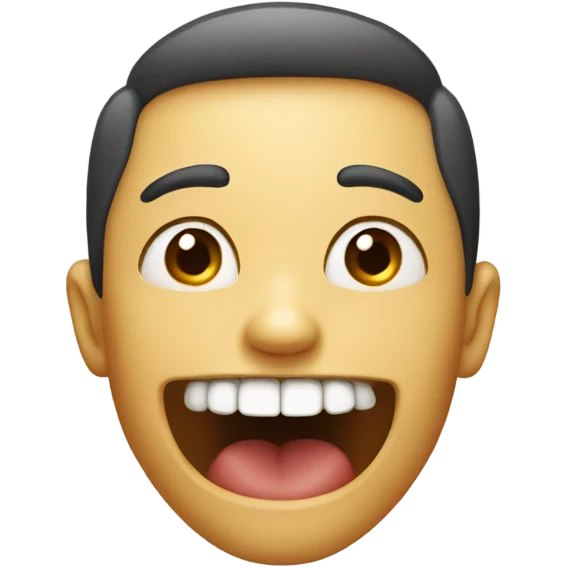 human drooling and smiling emoji