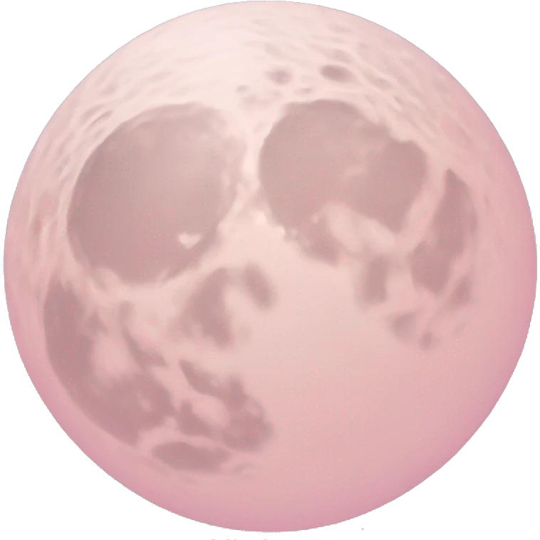 pastel pink moon emoji