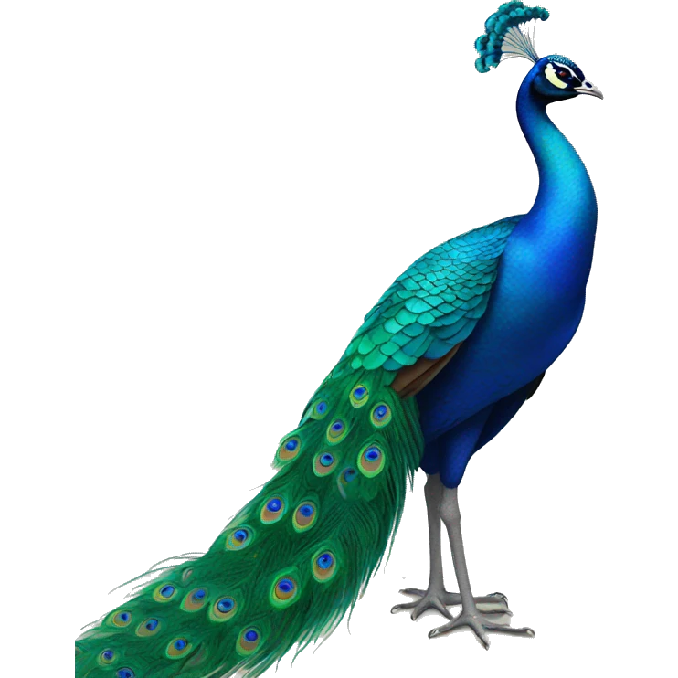 Peacock in love emoji