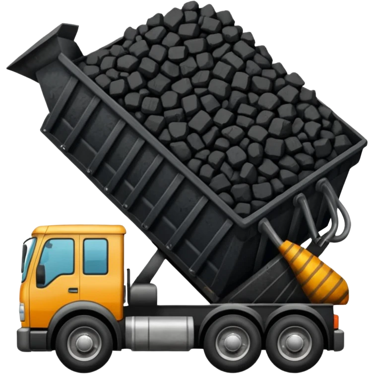 truck with coal ore emoji