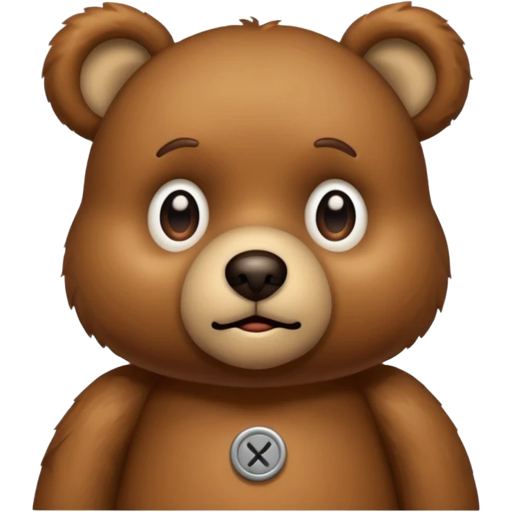 Confused teddy bear emoji