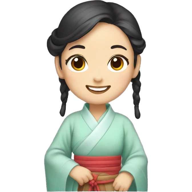 smiling girl in hanfu emoji