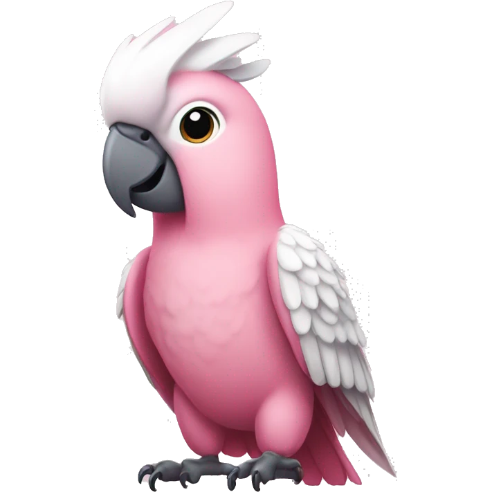 pink cockatoo standing up emoji