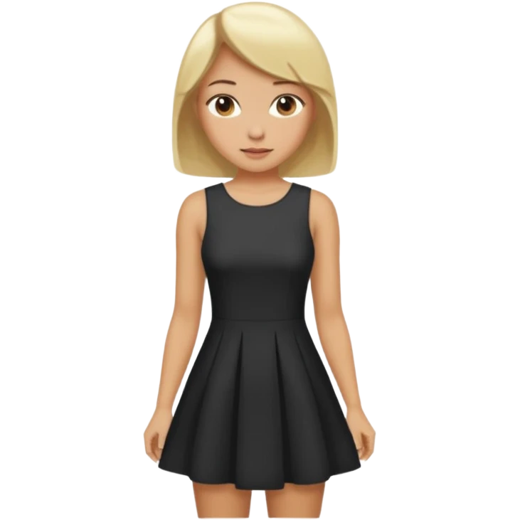 A girl is very more short dress and she is realistic to emoji