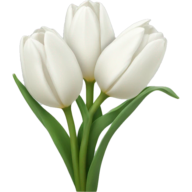white tulips emoji