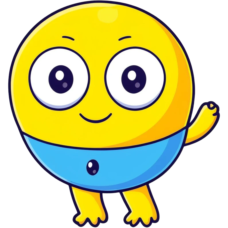 yellow sponge character with big eyes and a smile, inspired by SpongeBob emoji