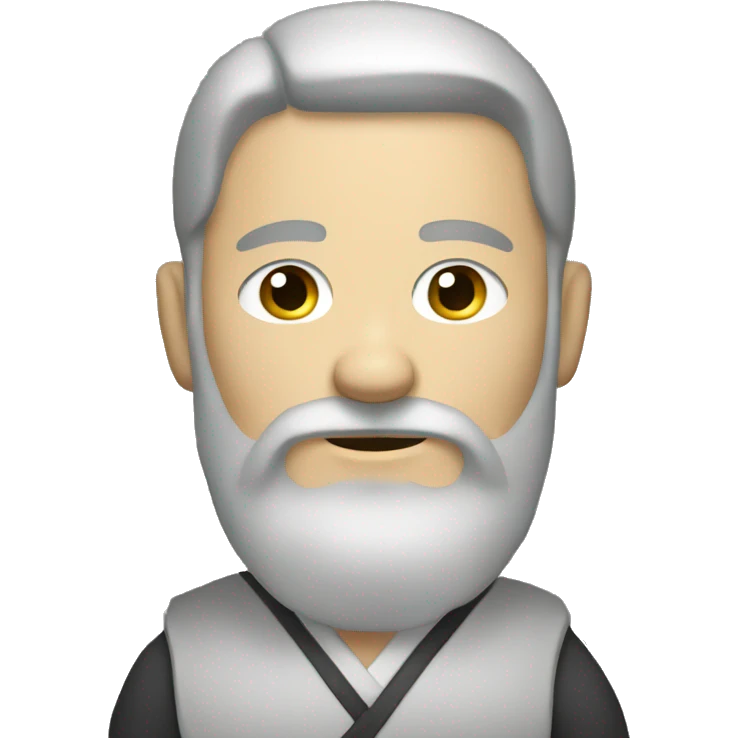 bearded white man with kimon emoji