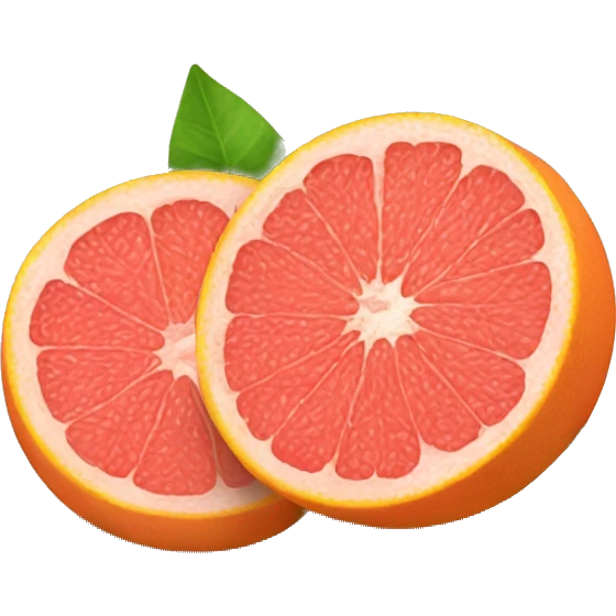 Two Grapefruit with leaves emoji