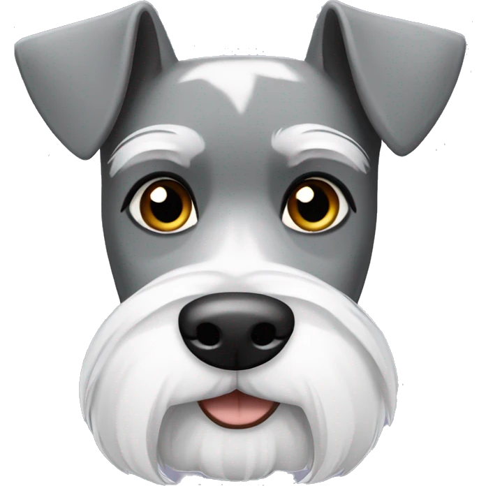 Gray and white schnauzer emoji