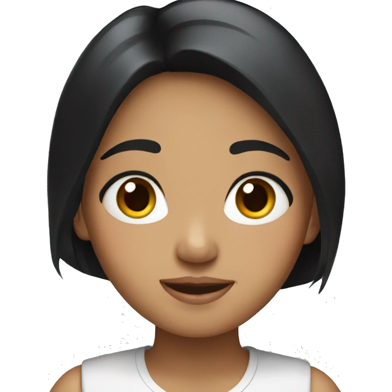 indonesian girl with black hair emoji