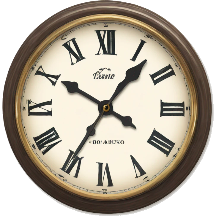 vintage clock bourdaux white emoji
