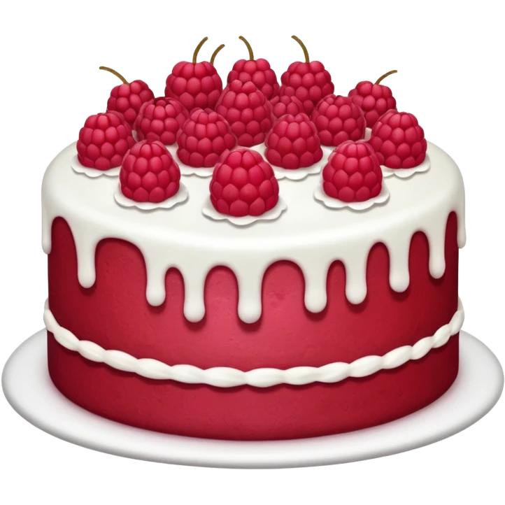 a raspberry cake emoji