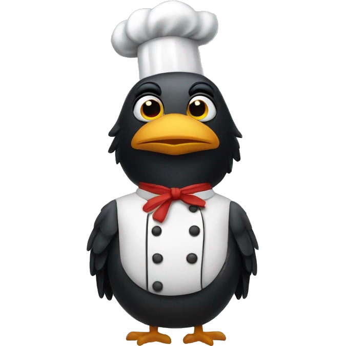Crow chef emoji