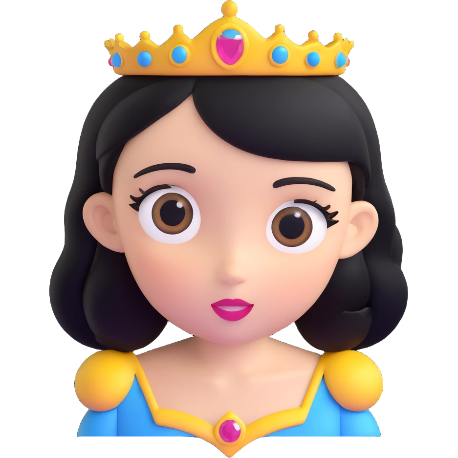 Disney princess face with big eyes emoji